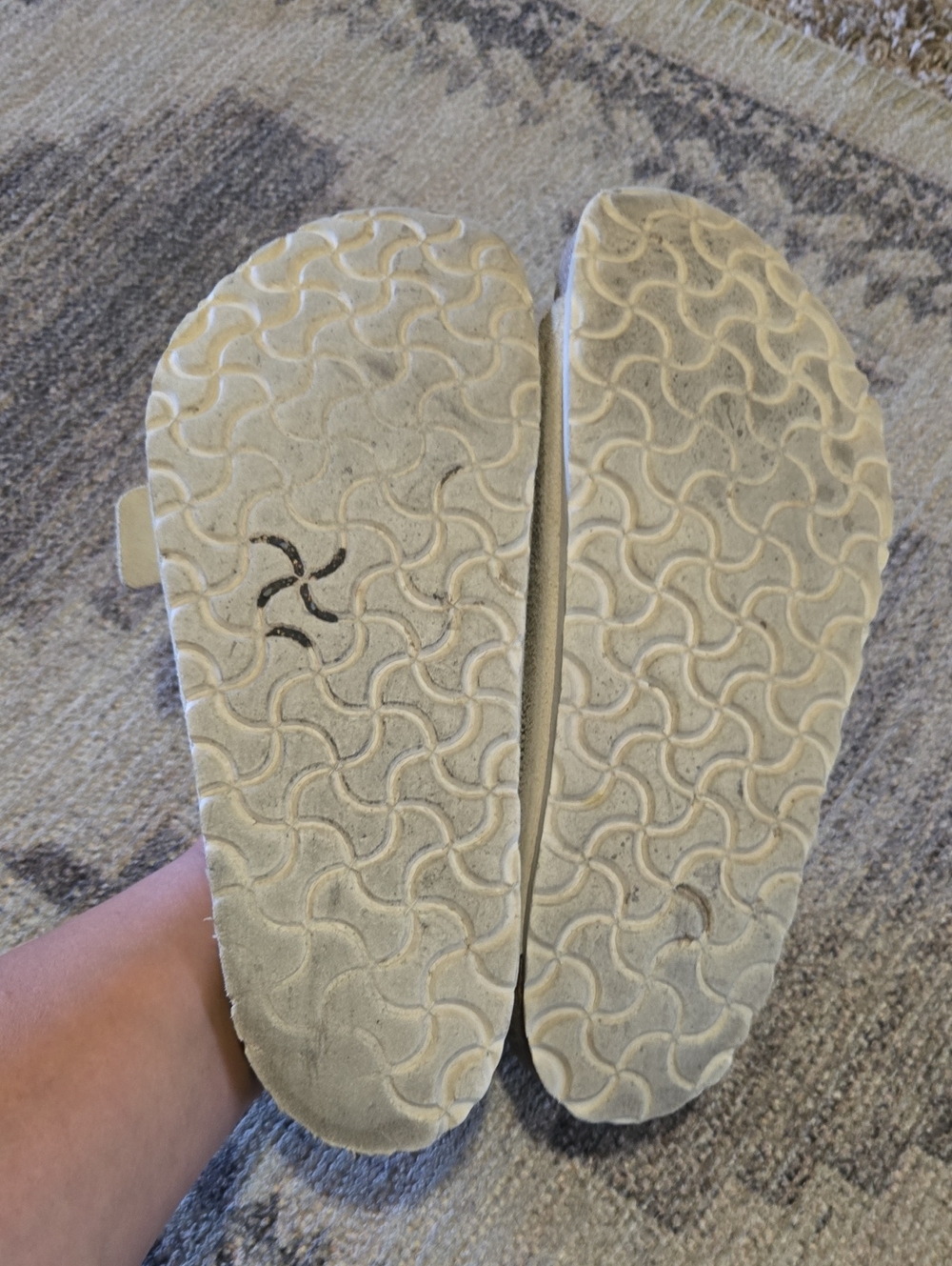 Birkenstonck Beige Suede Double-Buckle Sandals - Picture 9 of 10